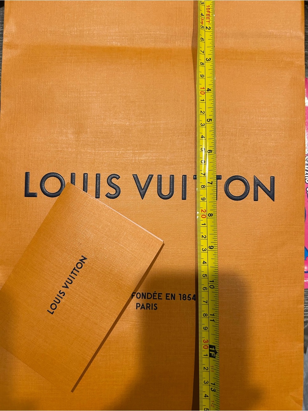 Louis Vuitton Orange Shopping Bag with Card - Picture 3 of 4